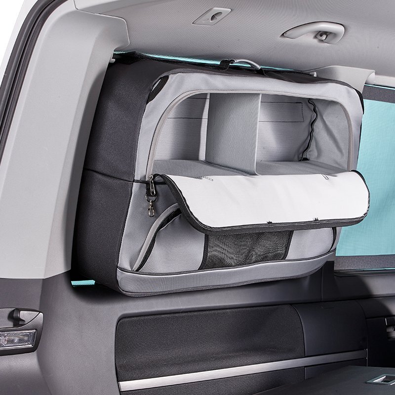 Staubox zwischen Fahrer- und Beifahrersitz - VW California Zubehör -   - die VW Camper Community